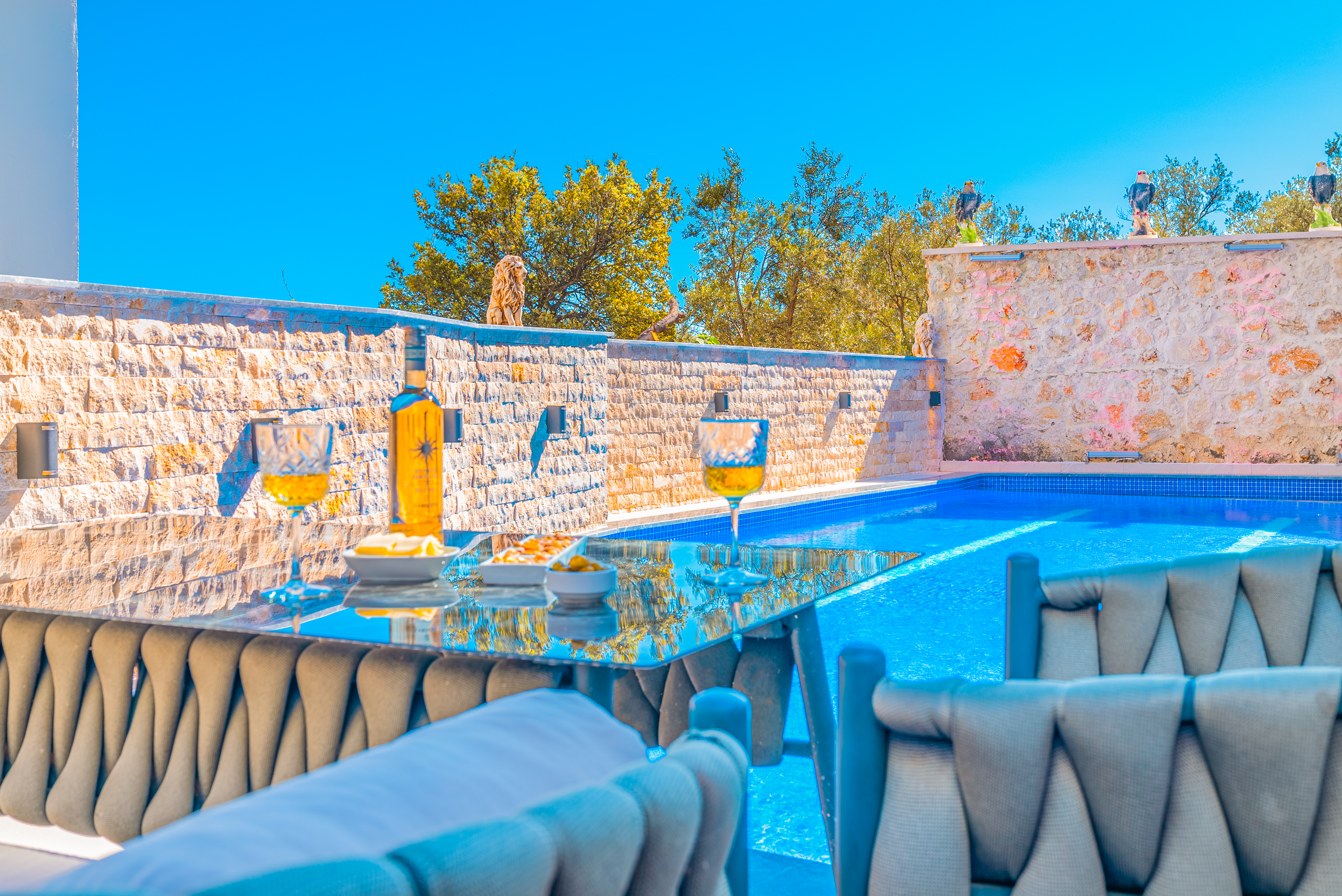 Outdoor pool at Villa Tekin, villa holidays in Kalkan, Turkey