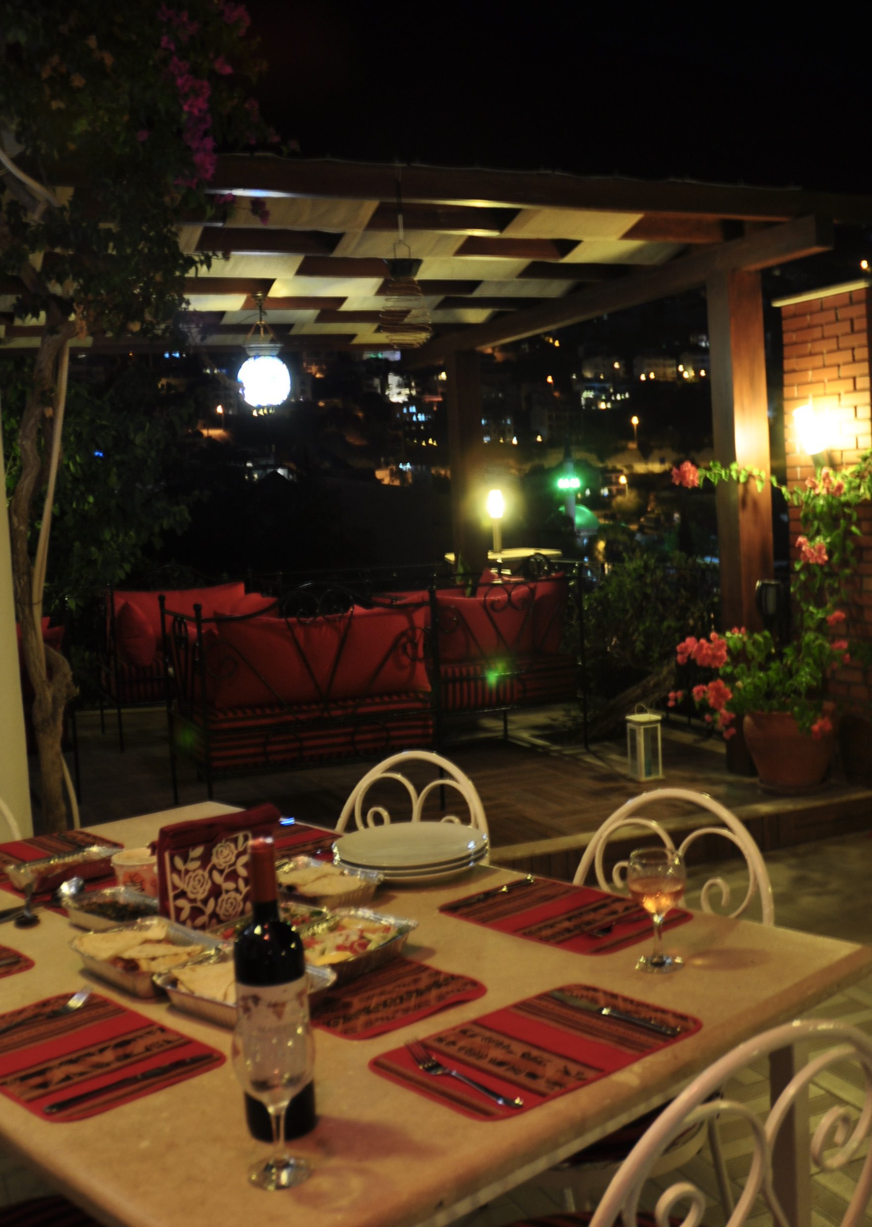 Outdoor dining area at Villa Kirmizi Lale, holiday villas in Kalkan, Turkey