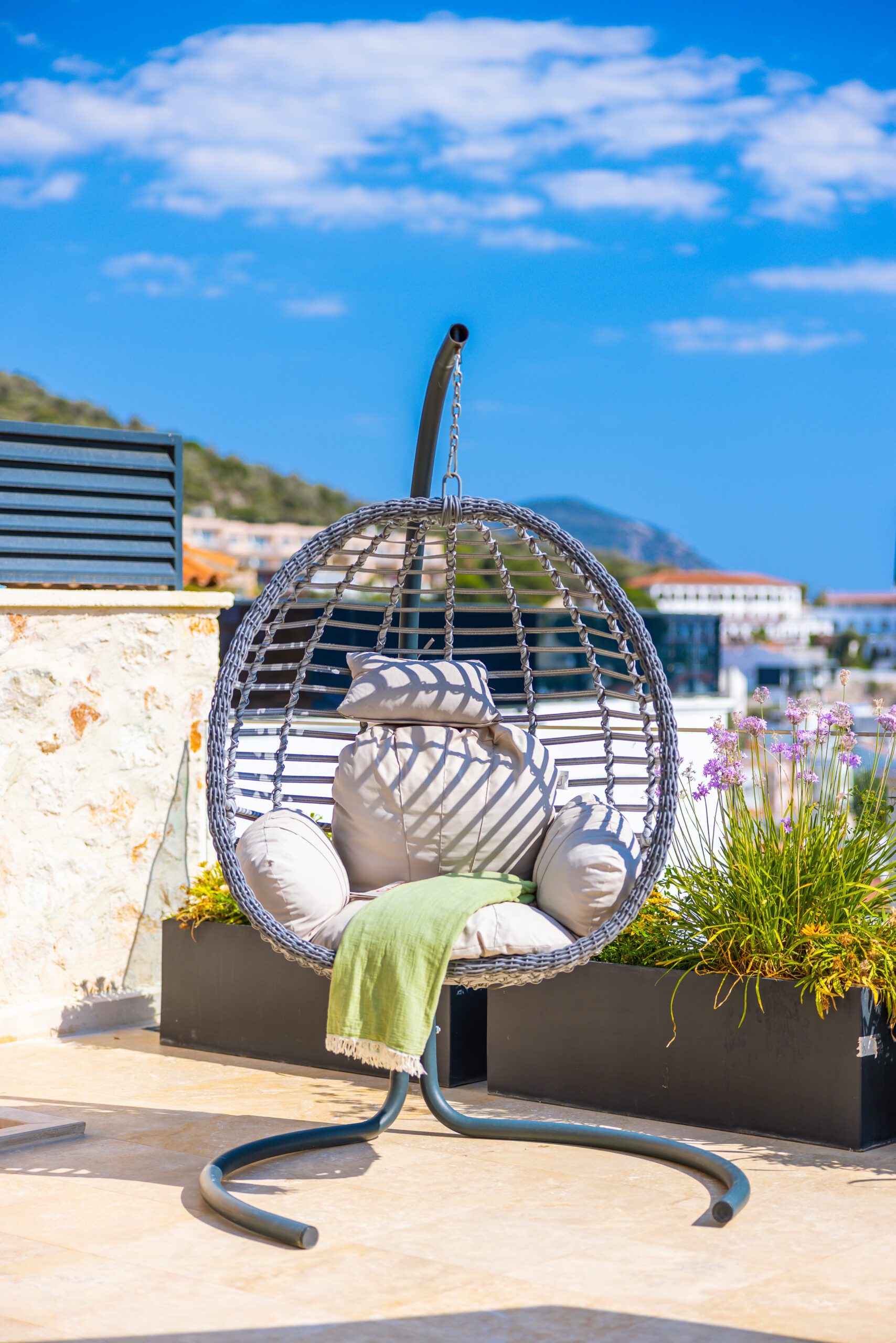 Outdoor seating area at Villa Sura, holiday villas to rent in Kalkan, Turkey