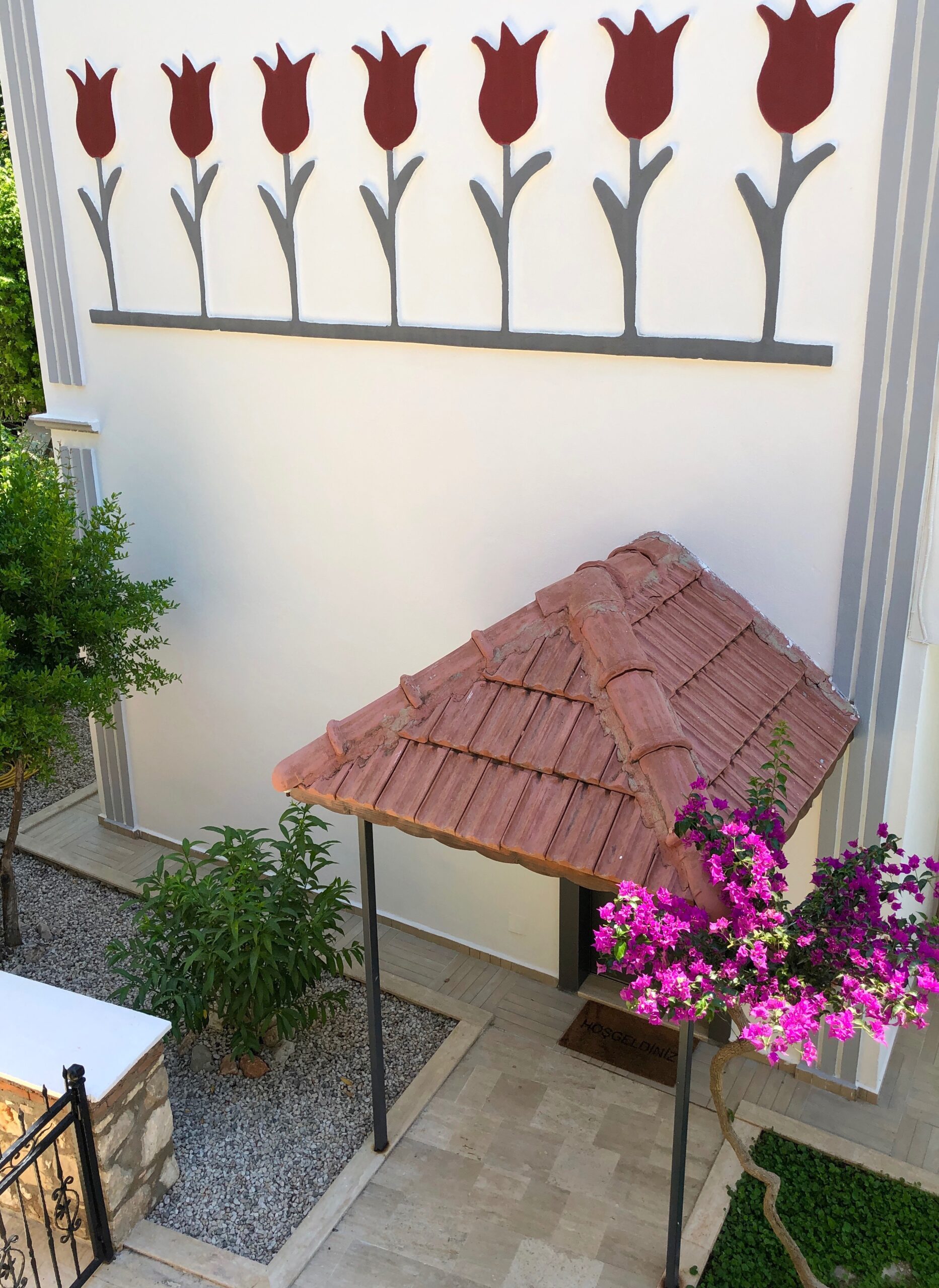 Entrance to Villa Kirmizi Lale, holiday villas in Kalkan, Turkey