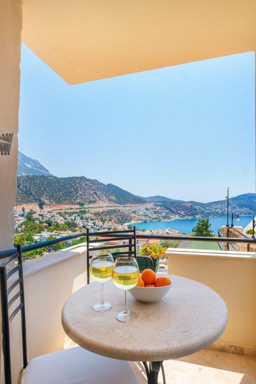 Balcony seating at Amore Apartment, holidays in Kalkan, Turkey