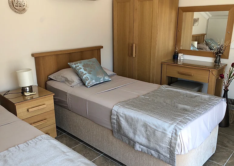 Twin bedroom in Villa Kirmizi Lale, holiday villas in Kalkan, Turkey