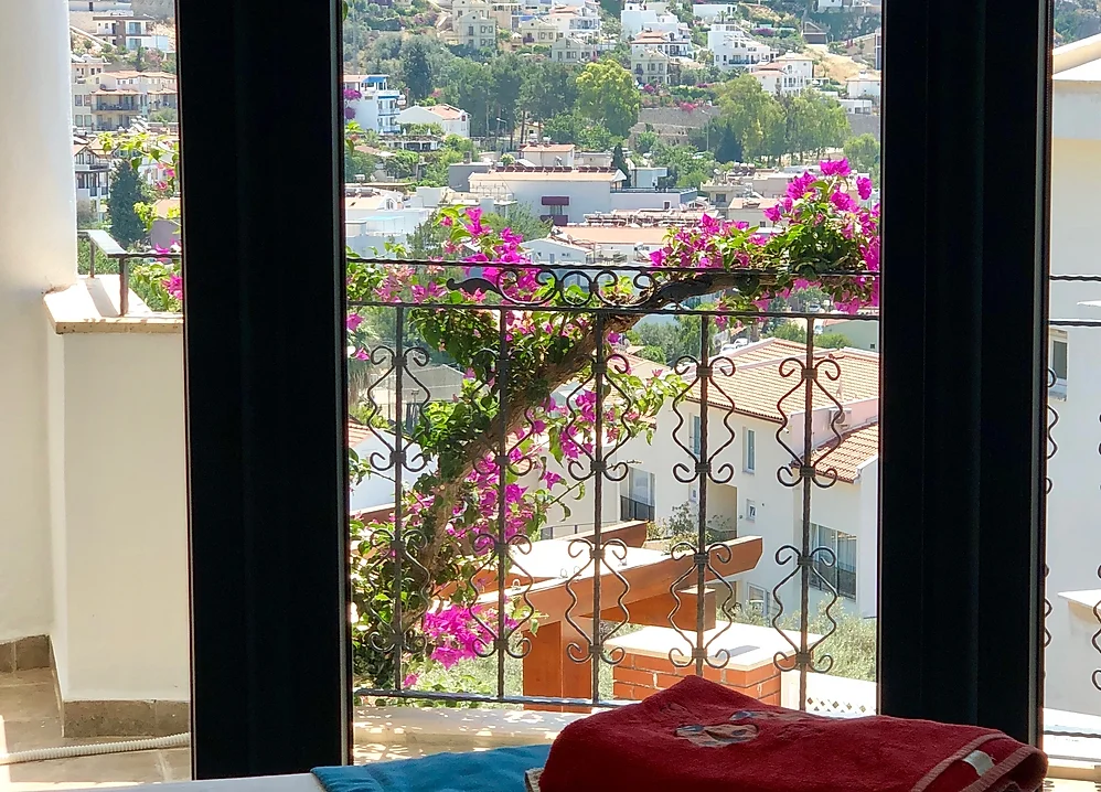 Balcony in Villa Kirmizi Lale, holiday villas in Kalkan, Turkey