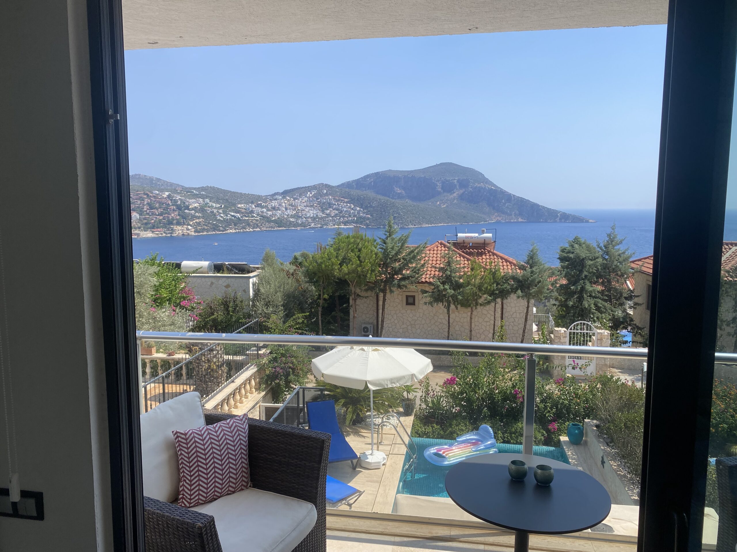 Balcony seating at Villa Calypso, villa holidays in Kalkan, Turkey