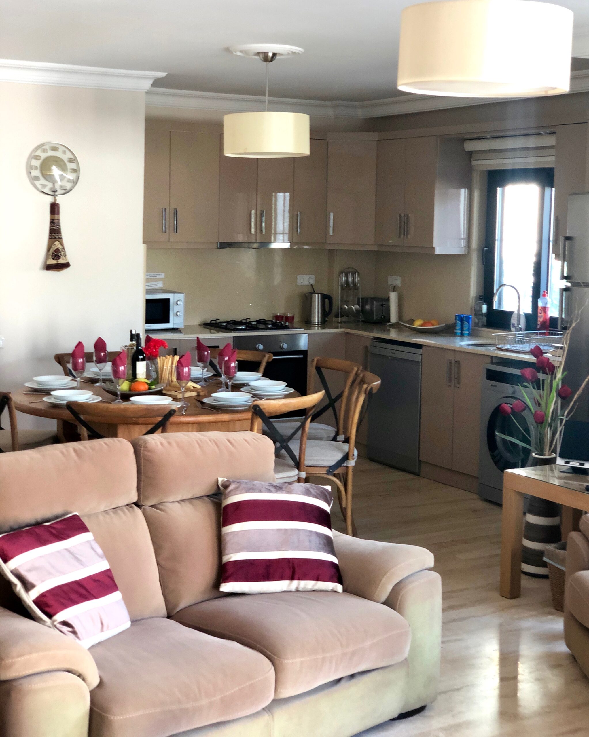 Lounge and kitchen in Villa Kirmizi Lale, holiday villas in Kalkan, Turkey