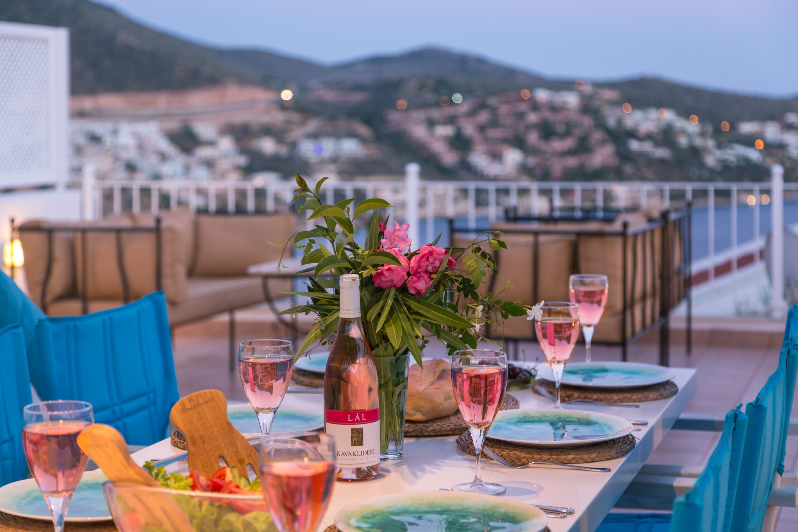 Outdoor dining area at Villa Amelia, villas to rent in Kalkan, Turkey