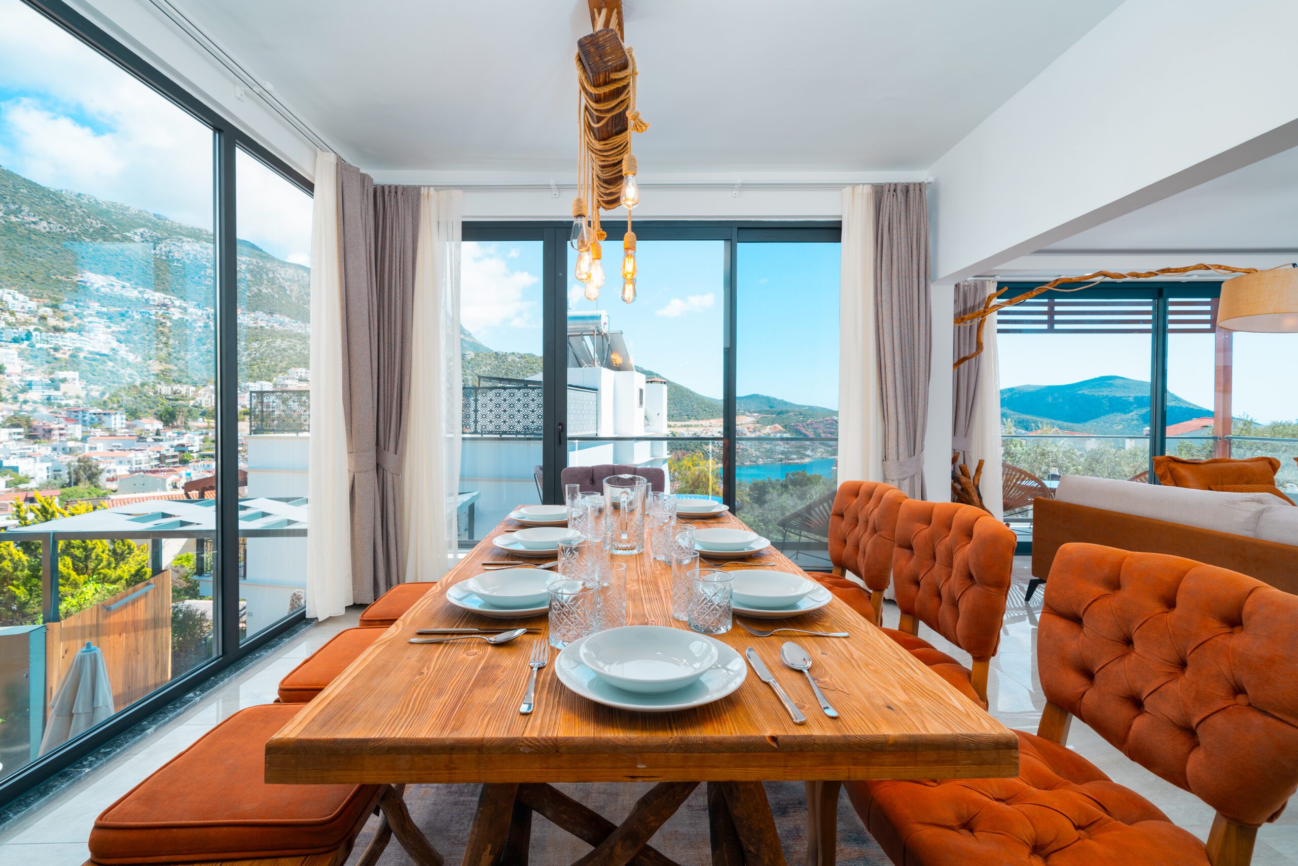 Dining area at Villa Tekin, villa holidays in Kalkan, Turkey