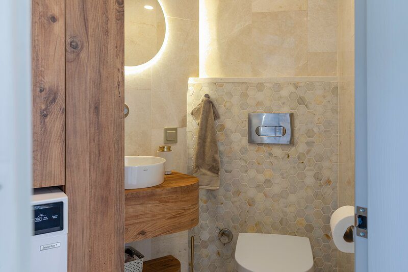 Bathroom in Villa Bahce, villas to rent in Kalkan, Turkey