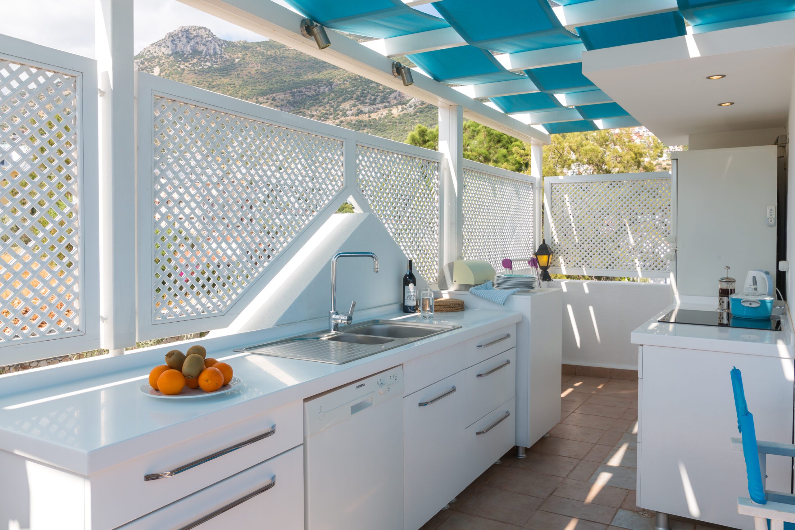 Outdoor second kitchen in Villa Amelia, villas to rent in Kalkan, Turkey