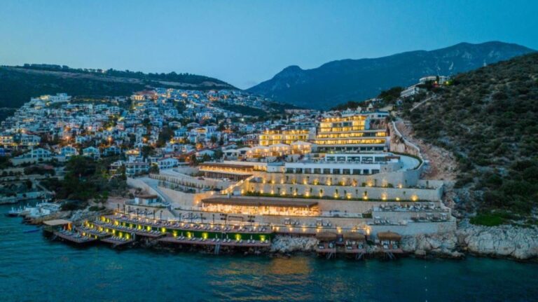 Front view of The Lures Hotel, holidays in Kalkan, Turkey