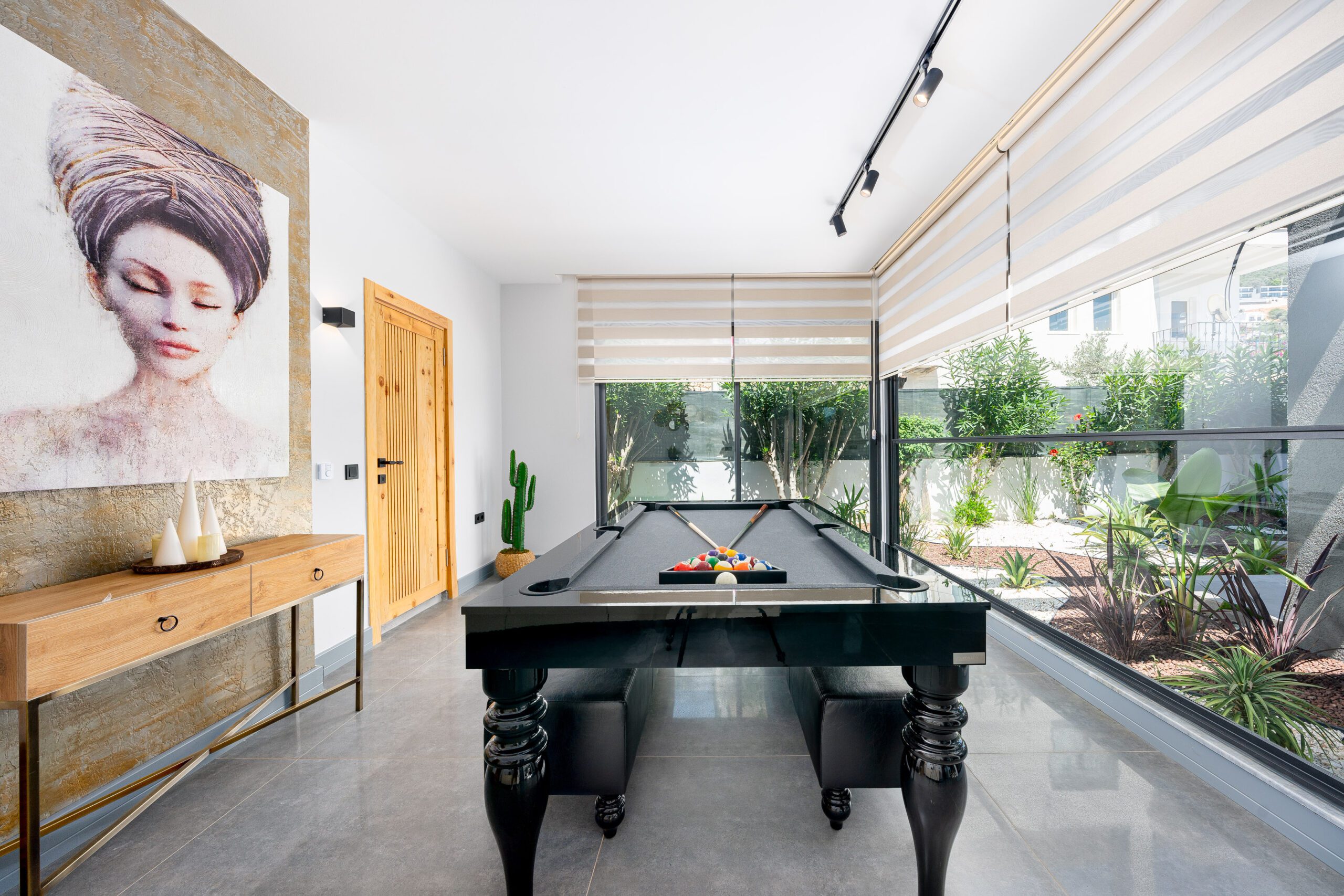 Indoor pool table at Villa Nova, villa holidays in Kalkan, Turkey
