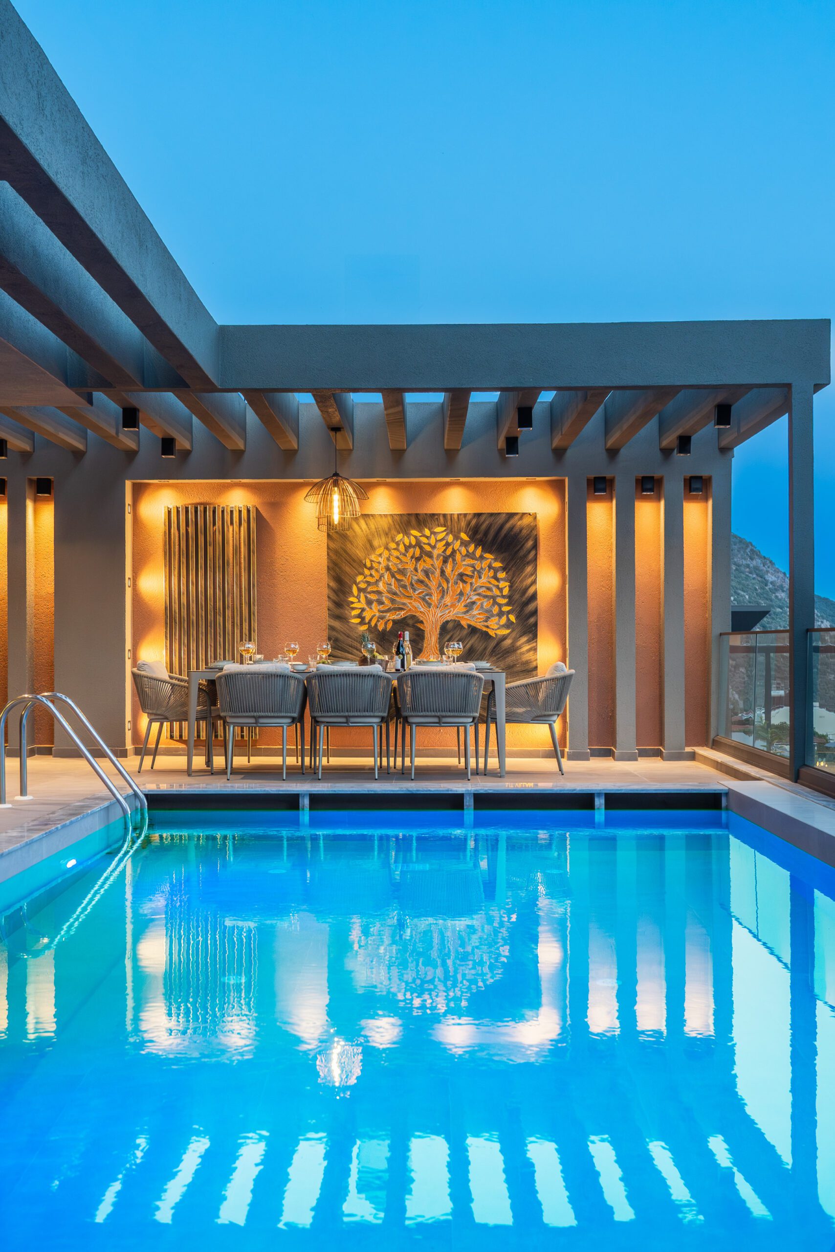 Outdoor pool at Villa Nova, villa holidays in Kalkan, Turkey