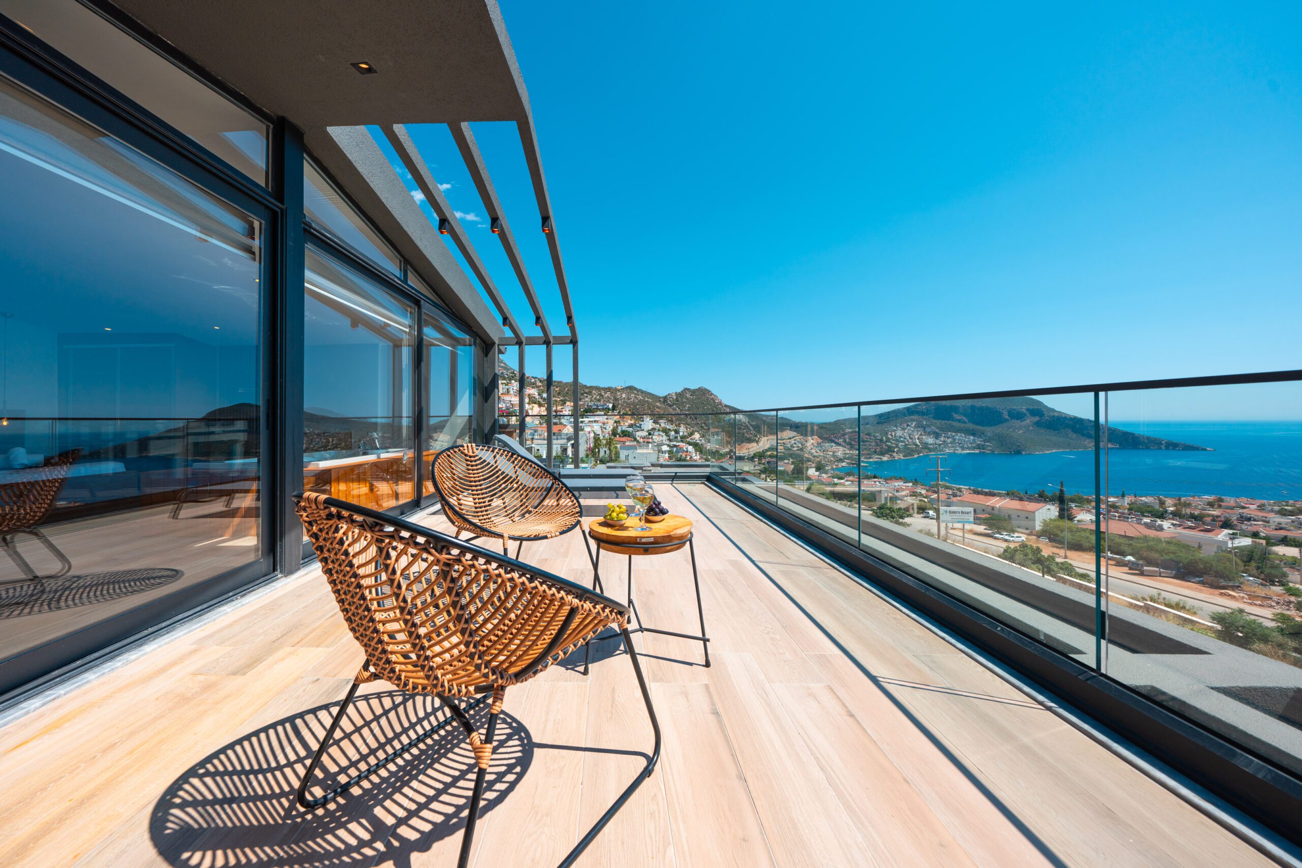 Balcony view from Villa Nova, villa holidays in Kalkan, Turkey