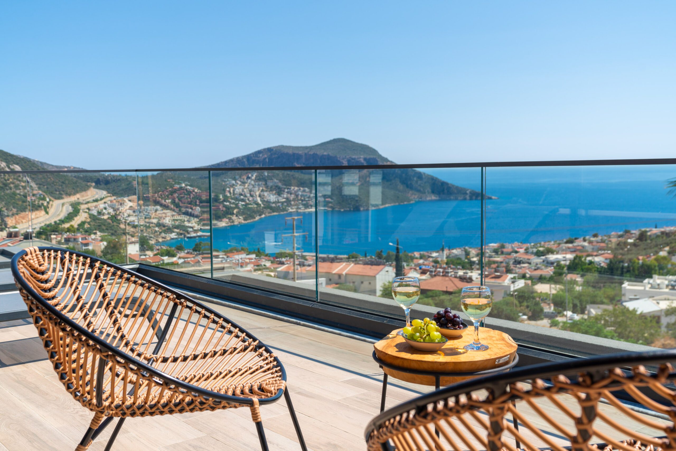 Balcony view from Villa Nova, villa holidays in Kalkan, Turkey