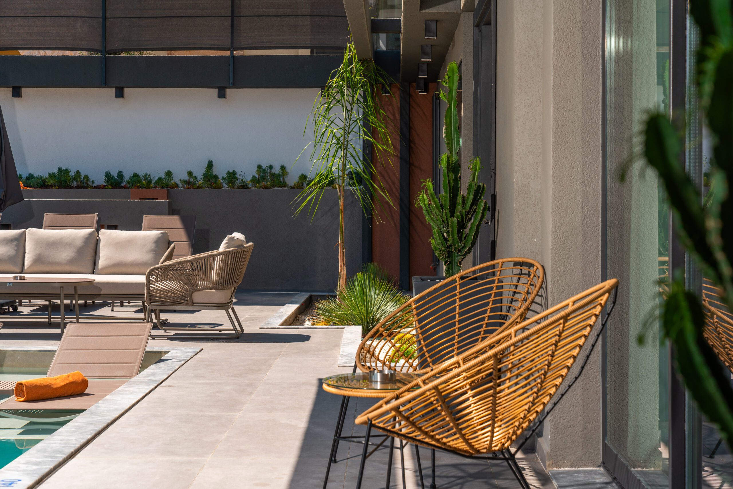 Garden seating in Villa Nova, villa holidays in Kalkan, Turkey