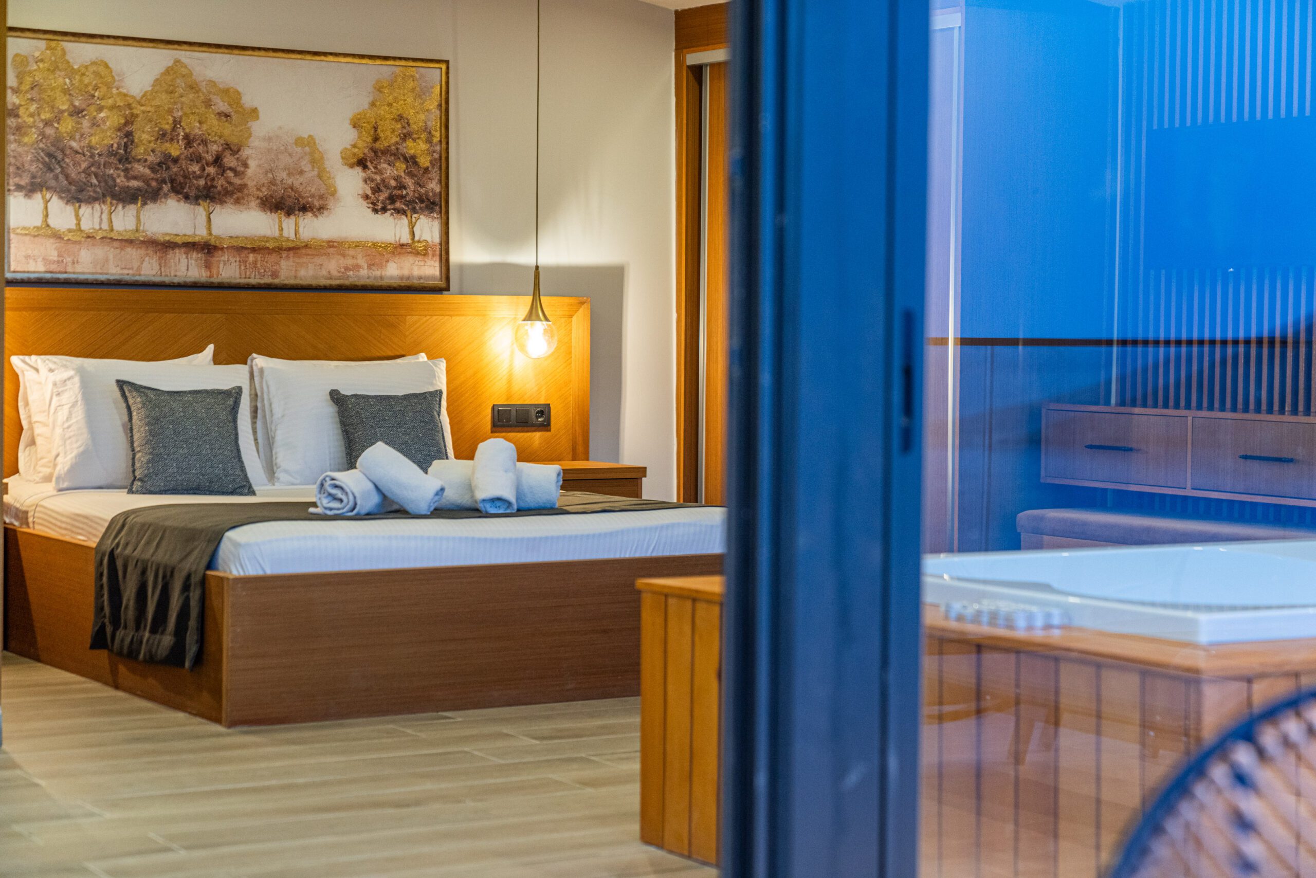 Double bedroom with hot tub in Villa Nova, villa holidays in Kalkan, Turkey