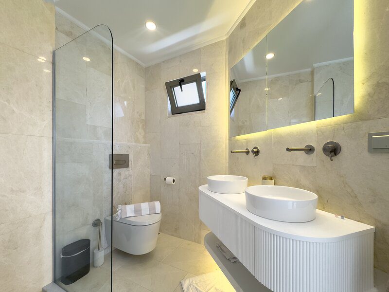 Double bathroom in Villa Bahce, villas to rent in Kalkan, Turkey