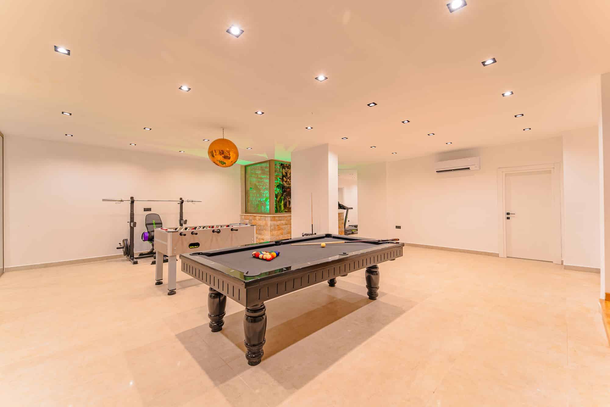 Games room in Villa Nobles Rox, villa holidays in Kalkan, Turkey