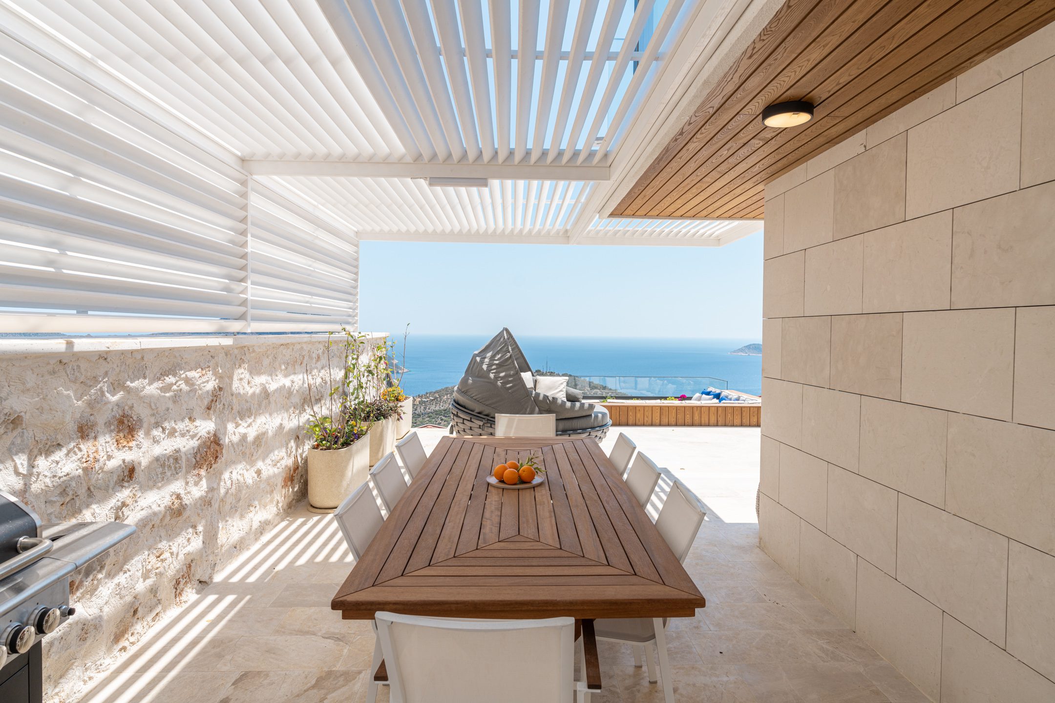 Outdoor dining area at Villa Anatolia 3, villas to rent in Kalkan, Turkey