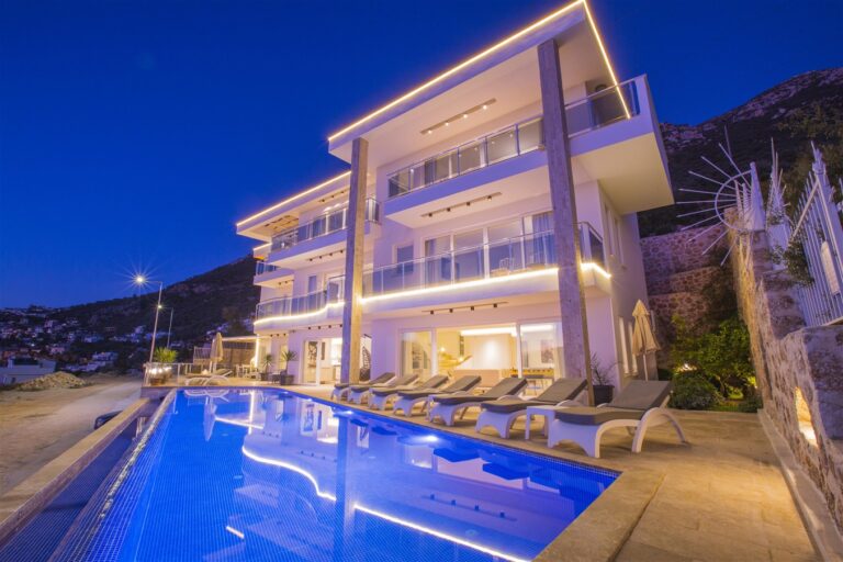 Front view of Villa Eagles Lodge, villas to rent in Kalkan, Turkey