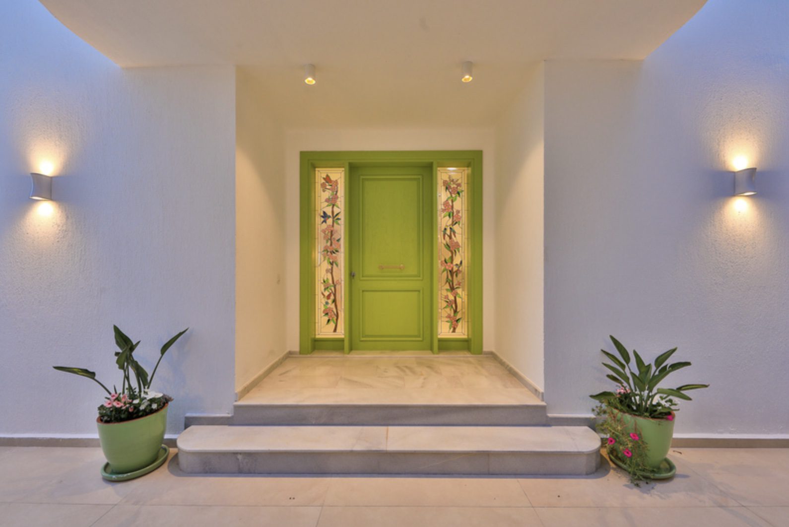 Front door of villa Calikusu, Kalkan, Turkey