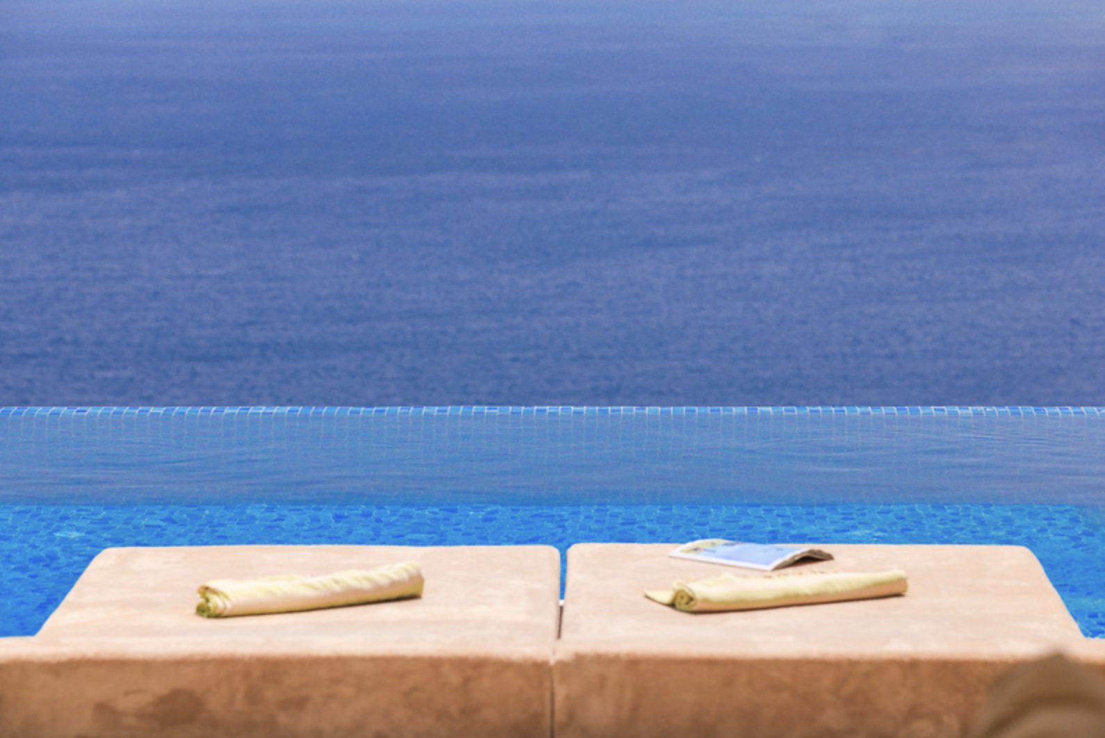 Sun beds in private pool at Villa Calikusu, Kalkan villa
