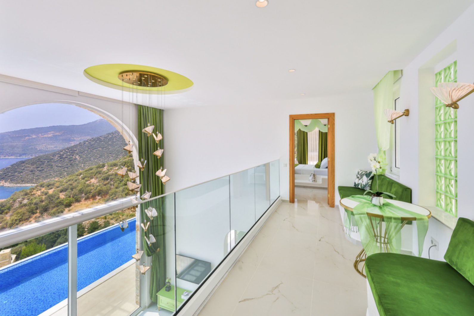 Hallway of Villa Calikusu, Kalkan