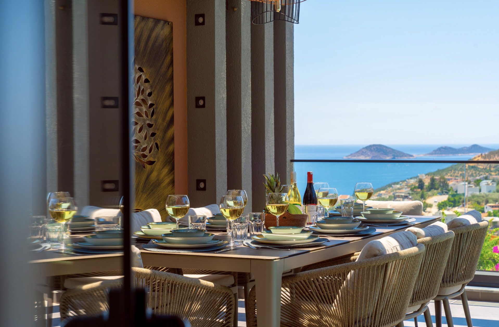 Outdoor dining area at Villa Nova, Kalkan