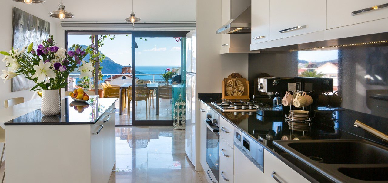 Kitchen at Rumi Apartment, Kalkan