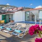 Sun loungers at Rumi Apartment, Kalkan